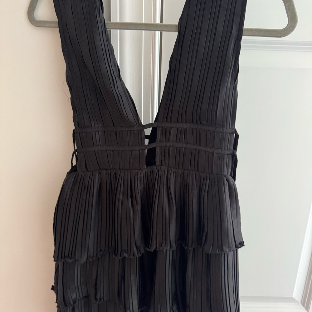 Rococo Sand Black Mini Dress